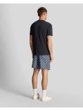 Lyle & Scott Floral Print Resort Swim Shorts In Navy Blue - SH2016V