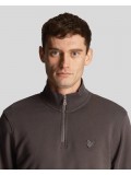 Lyle & Scott Tonal Eagle 1/4 Zip Sweatshirt In Gunmetal - ML2022 W635