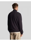 Lyle & Scott Tonal Eagle 1/4 Zip Sweatshirt In Navy Blue - ML2022 Z271