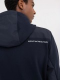 Replay Navy Blue Full Zip  Technical Fabric hoodie - M6830 .000.23655