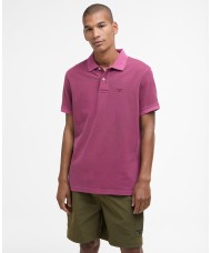 Barbour Washed Sports Pique Polo Shirt In Pink Salt - MML1127PI15