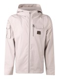 Luke 1977 Nepal Grey Zip Through Hooded Jacket In Putty - M750758